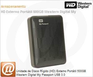 WDBKXH5000ABK-N - Unidade de Disco Rgido (HD) Externo Porttil 500GB Western Digital My Passport USB 3.0